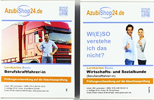 Kombi-Paket Berufskraftfahrer Lernkarten: Erfolgreiche Prüfungsvorbereitung auf die Abschlussprüfung von Princoso GmbH