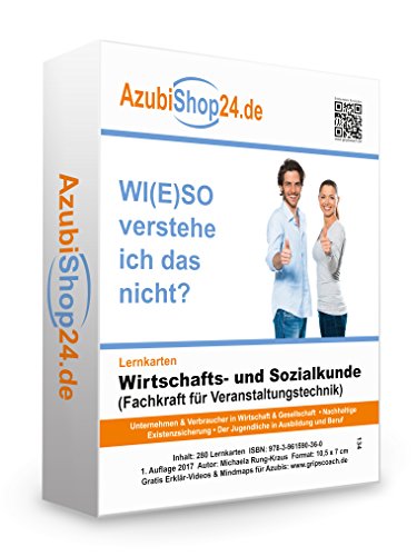 Lernkarten Wiso Wirtschafts- und Sozialkunde Fachkraft für Veranstaltungstechnik Prüfungsvorbereitung Wiso Prüfung: Wirtschafts- und Sozialkunde Prüfung Wiso Prüfungsvorbereitung von Princoso GmbH