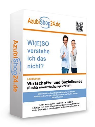 Prüfung WISO Wirtschafts- und Sozialkunde Rechtsanwaltsfachangestellte Rechtsanwaltsfachangestellter Lernkarten Wiso Prüfungswissen: Wiso Prüfungsvorbereitung Wirtschafts- und Sozialkunde Prüfung