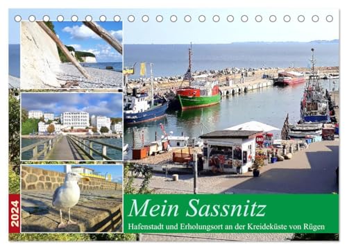 Mein Sassnitz - Hafenstadt und Erholungsort an der Kreideküste von Rügen (Tischkalender 2024 DIN A5 quer), CALVENDO Monatskalender: Impressionen der Stadt Sassnitz auf Rügen (CALVENDO Orte)