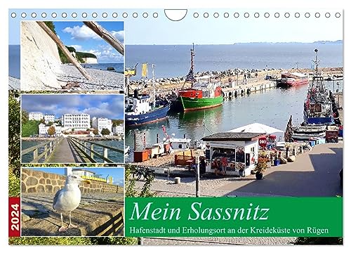 Mein Sassnitz - Hafenstadt und Erholungsort an der Kreideküste von Rügen (Wandkalender 2024 DIN A4 quer), CALVENDO Monatskalender: Impressionen der Stadt Sassnitz auf Rügen (CALVENDO Orte)