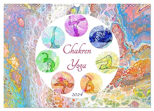 Chakren Yoga (Wandkalender 2024 DIN A3 quer), CALVENDO Monatskalender von CALVENDO