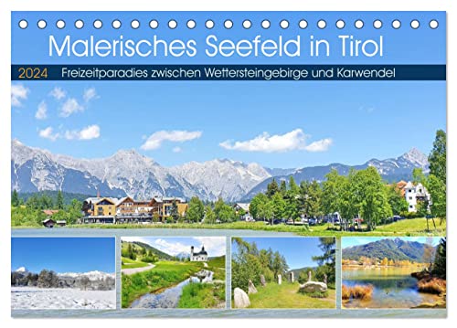 Malerisches Seefeld in Tirol (Tischkalender 2024 DIN A5 quer), CALVENDO Monatskalender