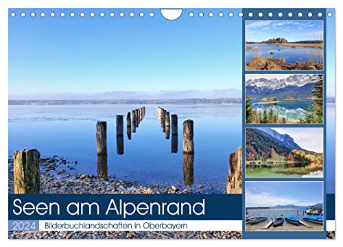 Seen am Alpenrand - Bilderbuchlandschaften in Oberbayern (Wandkalender 2024 DIN A4 quer), CALVENDO Monatskalender von CALVENDO