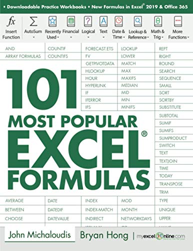 101 Most Popular Excel Formulas (101 Excel Series, Band 1) von Independently Published