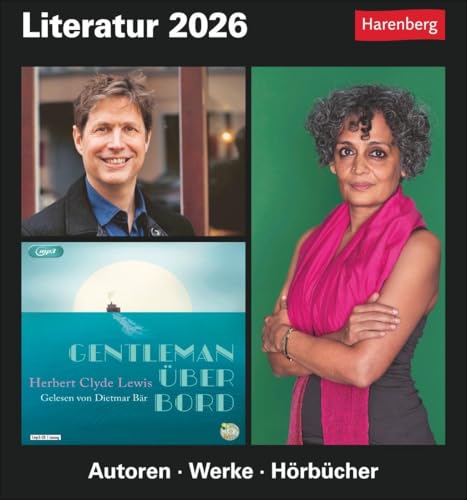 Literatur Tagesabreißkalender 2026 - Kulturkalender - Autoren, Werke, Hörbücher: Tischkalender für jeden Tag mit den Größen der Literatur. ... Abreißen mit Literatur-Quiz für Bibliophile von Harenberg