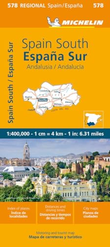 Michelin Andalusien: Straßen- und Tourismuskarte 1:400 000 (MICHELIN Regionalkarten) von Michelin