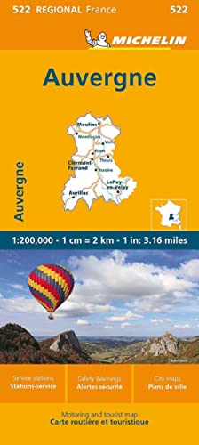 Michelin Auvergne-Limousin: Straßen- und Tourismuskarte 1:200.000 (MICHELIN Regionalkarten)