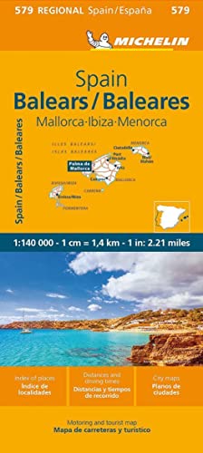 Michelin Balearen (Mallorca, Ibiza, Menorca): Straßen- und Tourismuskarte 1:200.000 (MICHELIN Regionalkarten)