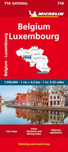 Michelin Belgien Luxemburg: Straßen- und Tourismuskarte 1: 350 000 (MICHELIN Nationalkarten)