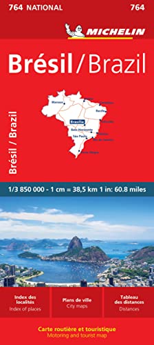 Michelin Brasilien: Straßen- und Tourismuskarte 1:3.850.000 (MICHELIN Nationalkarten)