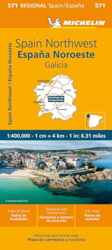 Michelin Galicien: Straßen- und Tourismuskarte 1:400.000 (MICHELIN Regionalkarten)