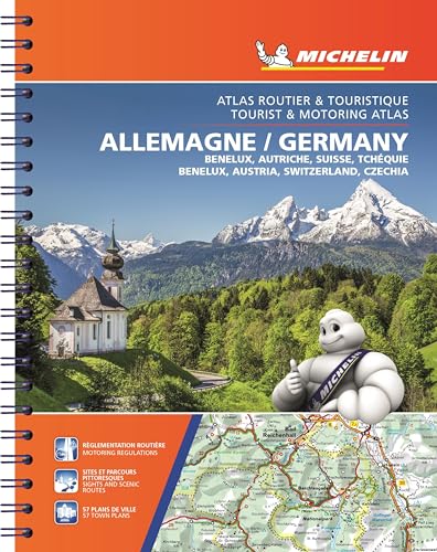 Michelin Germany, Benelux, Austria, Switzerland, Czechia Tourist & Motoring Atlas (Bi-lingual): Benelux, Autriche, Suisse, Tchequie / Benelux, ... Atlas A4 spiral (Gli atlanti stradali)