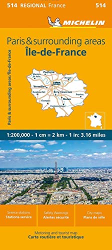 Michelin Ile de France: Straßen- und Tourismuskarte 1:200.000 (MICHELIN Regionalkarten)
