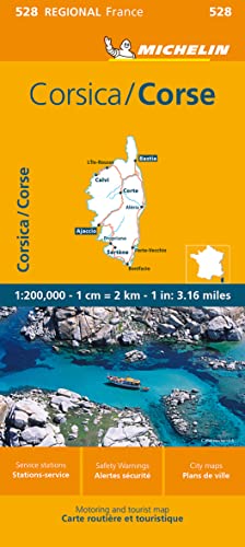 Michelin Korsika: Straßen- und Tourismuskarte 1:200.000 (MICHELIN Regionalkarten)
