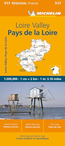 Michelin Loiretal: Straßen- und Tourismuskarte 1:200.000 (MICHELIN Regionalkarten)