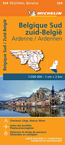 Southern Belgium and Ardennes - Michelin Regional Map 534: South, Ardenne (Michelin Regional Maps, 534, Band 534)