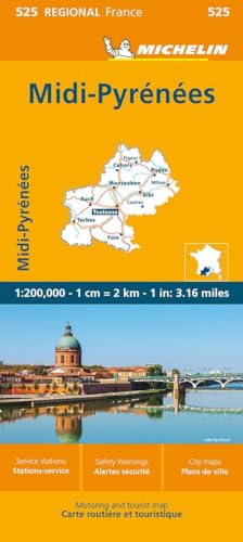 Michelin Midi-Pyrenees: Straßen- und Tourismuskarte 1:200.000 (MICHELIN Regionalkarten)