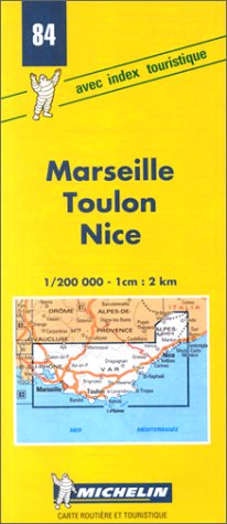 Michelin No. 84, Marseille-Toulon-Nice, Menton 1:200 000. (Michelin Maps) von Travel House Media