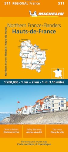 Michelin Nordfrankrankreich - Flandern: Straßen- und Tourismuskarte 1:200.000 (MICHELIN Regionalkarten)