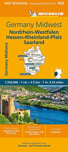 Michelin Nordrhein-Westfalen, Hessen, Rheinland-Pfalz, Saarland (MICHELIN Regionalkarten)