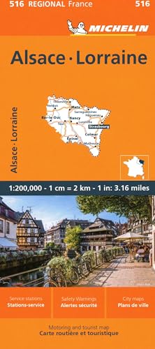 Michelin Regional France Alsace, Lorraine Map (Michelin Maps, 516)