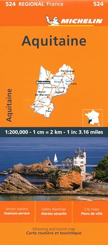 Michelin Regional France Aquitaine Map (Michelin Maps, 524) von Michelin Editions des Voyages