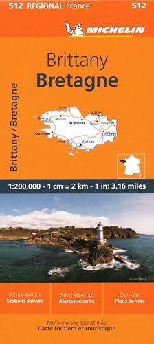 Michelin Regional France Brittany Map (Michelin Maps, 512)