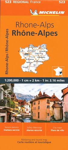 Michelin Regional France Rhone-alps Map (Michelin Maps, 523)