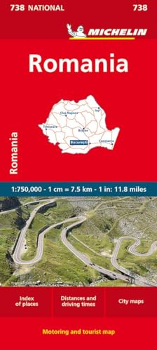 Michelin Rumänien: Straßen- und Tourismuskarte 1:750.000 (MICHELIN Nationalkarten) von MICHELIN