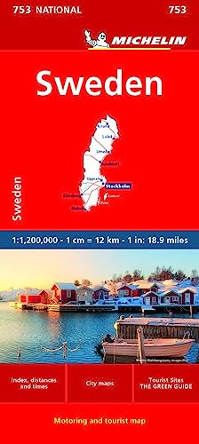 Michelin Schweden: Straßen- und Tourismuskarte 1:1 200 000 (MICHELIN Nationalkarten)