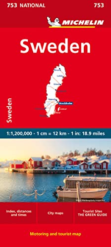 Michelin Schweden: Straßen- und Tourismuskarte 1:1 200 000 (MICHELIN Nationalkarten) von Gräfe und Unzer
