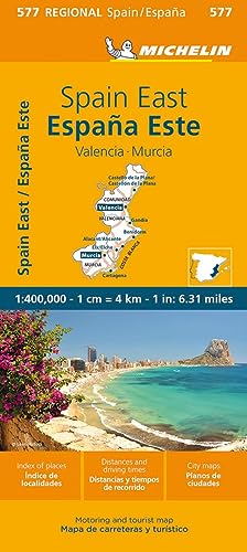 Michelin Valencia, Murcia: Straßen- und Tourismuskarte 1:400.000 (MICHELIN Regionalkarten) von MICHELIN
