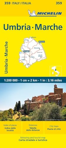 Michelin Umbrien und Marken: Straßen- und Tourismuskarte 1:200.000 (MICHELIN Localkarten)