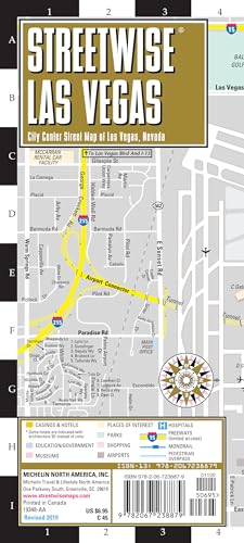 Streetwise Map Las Vegas- Laminated City Center Street Map of Las Vegas: City Plans: City Center Map of Las Vegas, Nevada (Michelin Streetwise Maps)