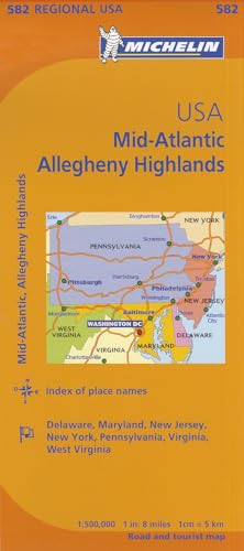 Michelin Map Mid-Atlantic Allegheny Highlands / Michelin Etats-Unis Atlantique centre Allegheny Highlands: 582 Regional USA
