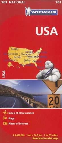 Michelin USA: Straßen- und Tourismuskarte 1:3.450.000 (MICHELIN Nationalkarten)