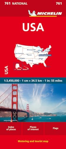 Michelin USA: Straßen- und Tourismuskarte 1:3.450.000 (MICHELIN Nationalkarten)