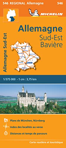 Germany South-East (546): Wegenkaart Schaal 1 : 375.000 (Regionale kaarten Michelin, Band 546)