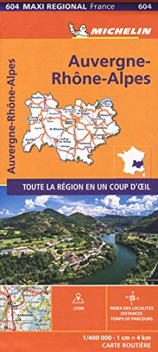 AUVERGNE-RHONE-ALPES, France - Michelin Maxi Regional Map 604: Map (France Maxi Regional)