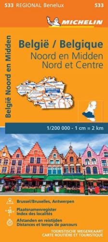 Michelin Map Belgium: North & Central (Michelin Regional Maps, 533, Band 533) von MICHELIN