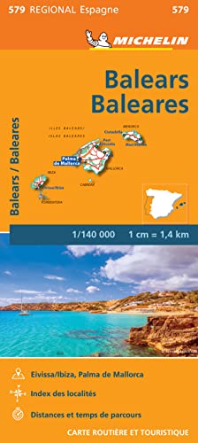 Baleares (579): Wegenkaart Schaal 1 : 140.000 (Regionale kaarten Michelin, Band 579)