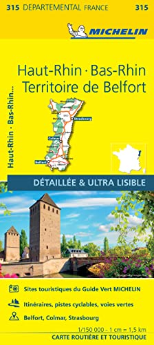 Bas-Rhin, Haut-Rhin, Territoire de Belfort - Michelin Local Map 315: Map Bas-Rhin, Haut-Rhin, Territoire de Belfort - Michelin Local Map 315: Map