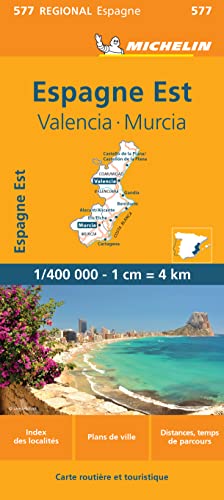 España este: Valencia, Murcia : carte routière et touristique (Michelin regional, 577)