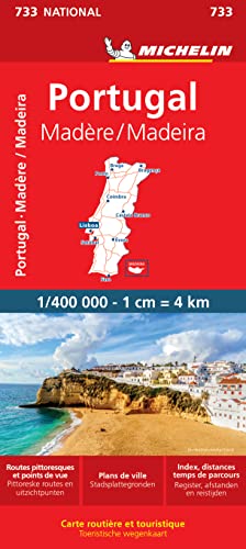 PORTUGAL MADERE MADEIRA 11733: Wegenkaart Schaal 1 : 400.000 (Nationale kaarten Michelin)