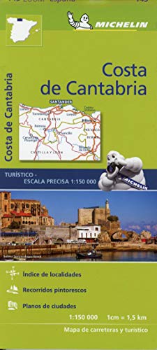 Michelin Costa de Cantabria: Straßen- und Tourismuskarte 1:150.000 (MICHELIN Zoomkarten, Band 143) von MICHELIN