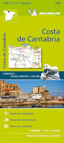 Michelin Costa de Cantabria: Straßen- und Tourismuskarte 1:150.000 (MICHELIN Zoomkarten, Band 143) von MICHELIN