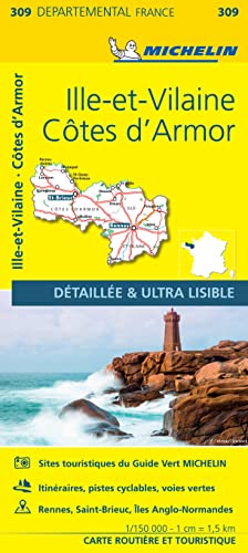 Cotes-d'Armor, Ille-et-Vilaine - Michelin Local Map 309 von MICHELIN
