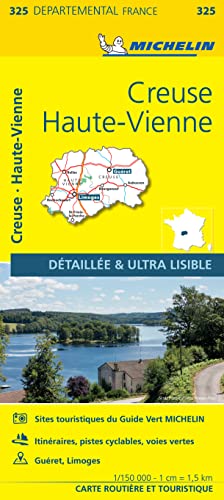 Michelin Creuse, Haute-Vienne (Limousin) (MICHELIN Localkarten) von MICHELIN