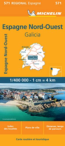 Galicia (571): Wegenkaart Schaal 1 : 400.000 (Regionale kaarten Michelin, Band 571)